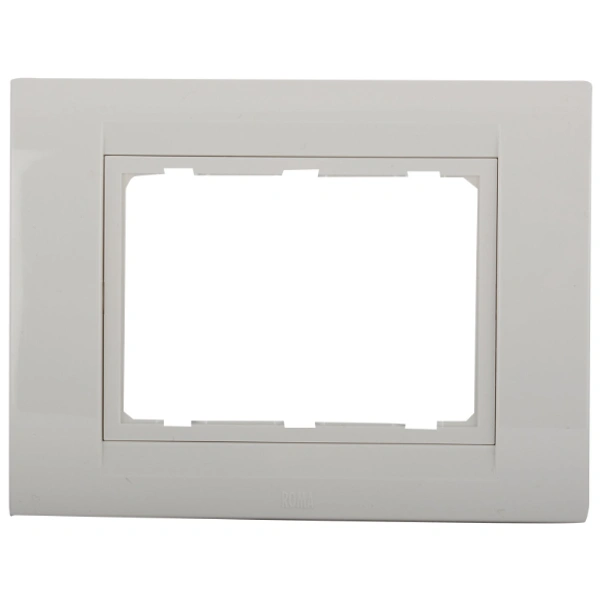 Anchor ANCHOR Polycarbonate Roma 3 Module Tresa Plate (Standard Size, White) - 3M, White, NA